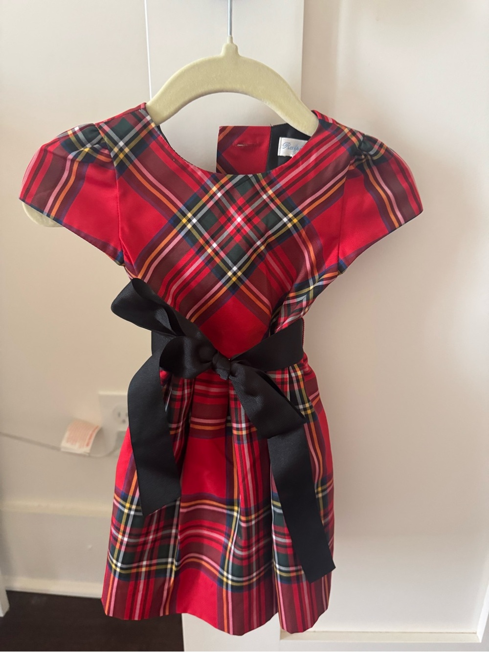 Ralph Lauren Red Plaid Dress with Black Sash